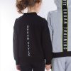 Суитшърт с мрежа в чернно, размери от 7 до 12 години-2